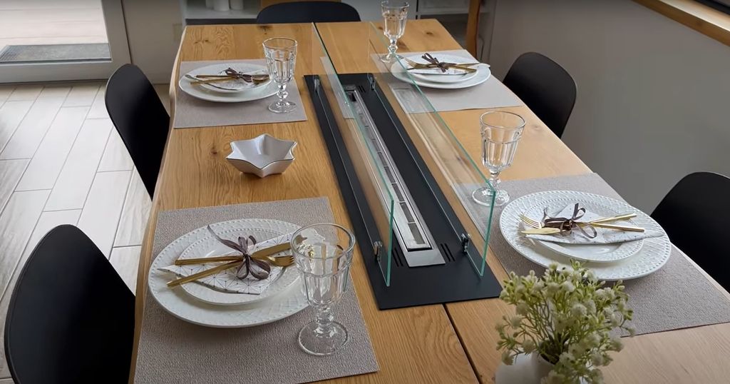 etanolový krb so sklenenou vložkou 990 mm na inštaláciu do Obrázok produktu 9