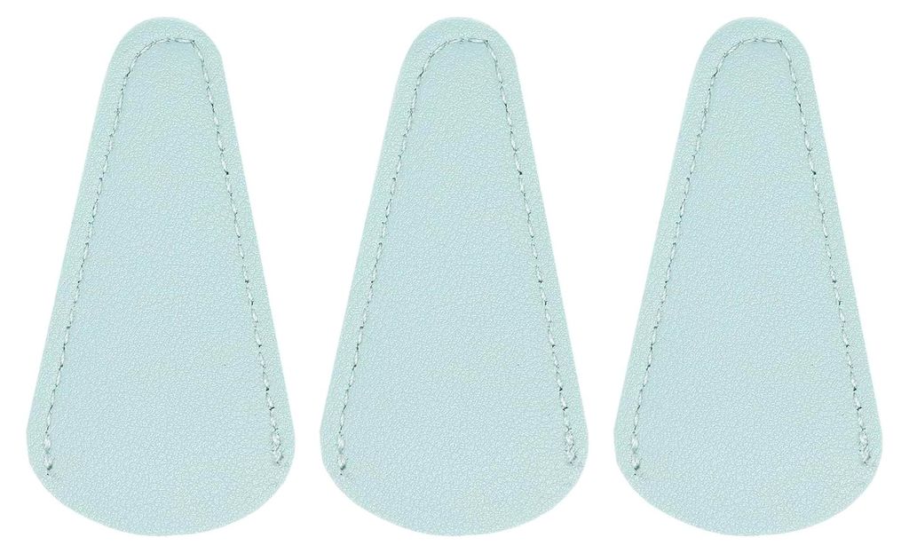 3 Stück Scherenschutzhüllen, 2,9" x 1,5" Scherenschutzabdeckungen aus Kunstleder, tragbare Sammeltaschen für Augenbrauenformung, Himmelblau