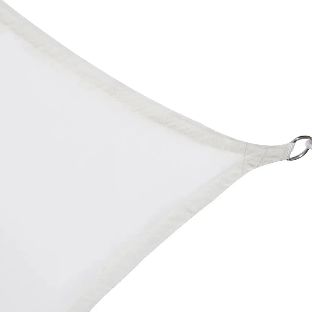 Voile d'ombrage 4x6 m blanc polyester avec protection UV et pluie - 3