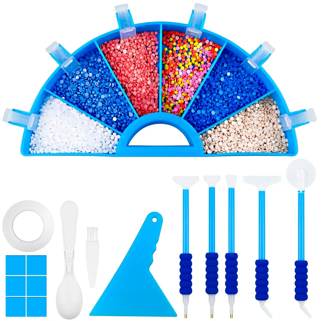 Organiseur Diamond Painting Anti-Perte avec 27 Bacs et Accessoires