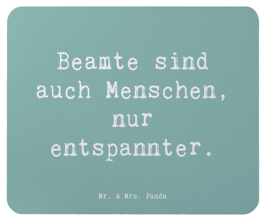 Mr. & Mrs. Panda Mousepad Spruch Beamtin Entspannt - Meeresbrise - Geschenk, Dokumente, Struktur, laptop mauspad, Kollegin, Geschenke mit Herz, pc ...