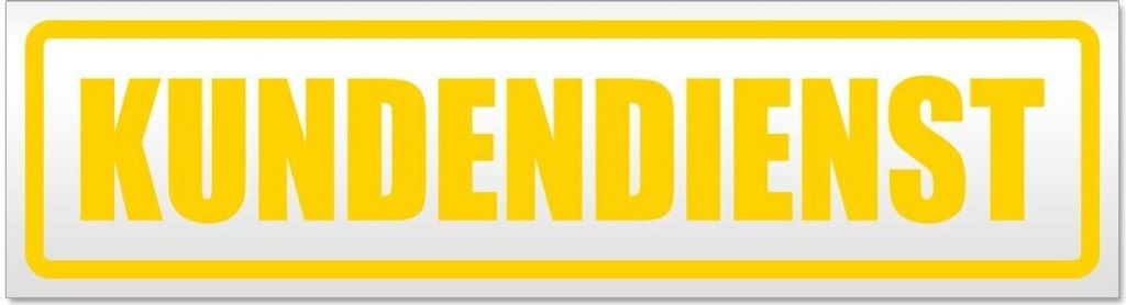 Kiwistar Kundendienst Magnetschild Schild magnetisch - 60cm Gelb - Magnetfolie für Auto PKW Kfz