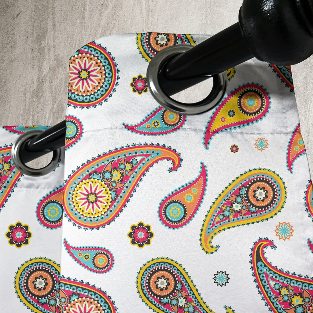 Rideau d'ambiance ethnique hippie pour une décoration bohème chaleureuse