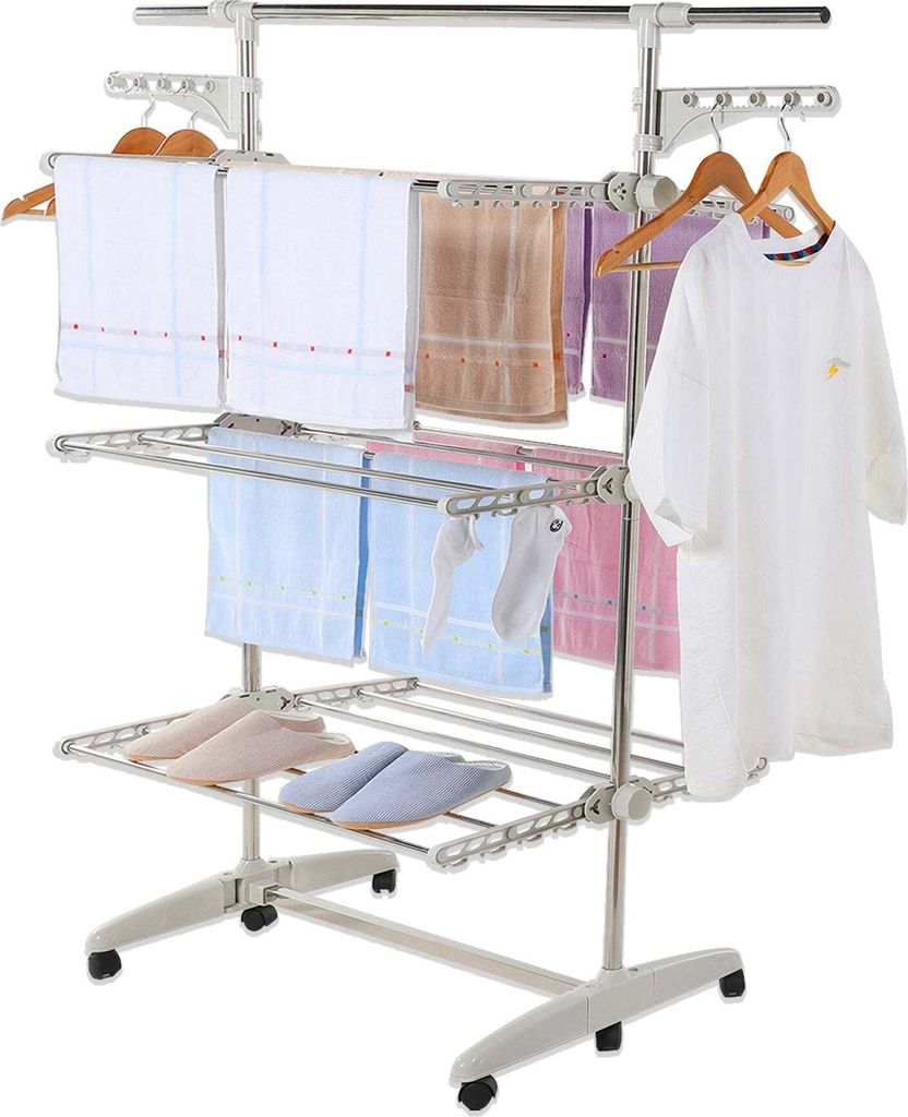 Herzberg 3-stufiger Wäscheständer Zum Trocknen Von Kleidung Produktbild 