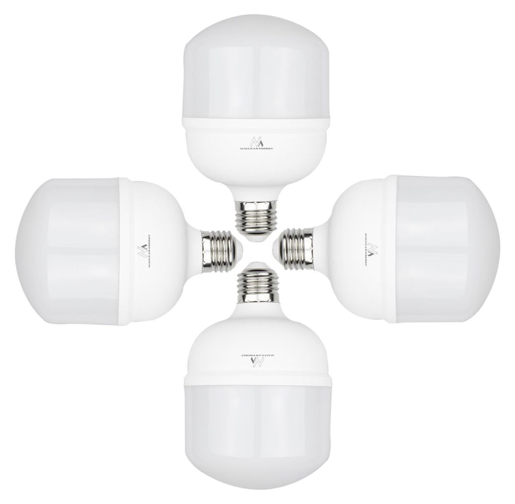 4x Maclean LED-Glühbirne, E27, 48W, 220-240V AC, Neutralweiß, 4000K, 5040lm, MCE304 NW