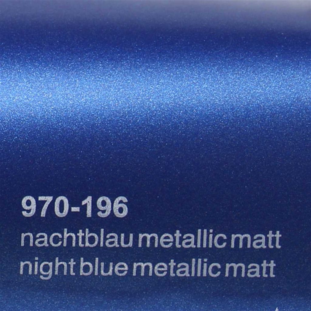 (25€/m²) Oracal 970RA Autofolie 196 Nachtblau Metallic Matt Folie 152 cm Breite Laufmeterware gegossene Auto Folie selbstklebend