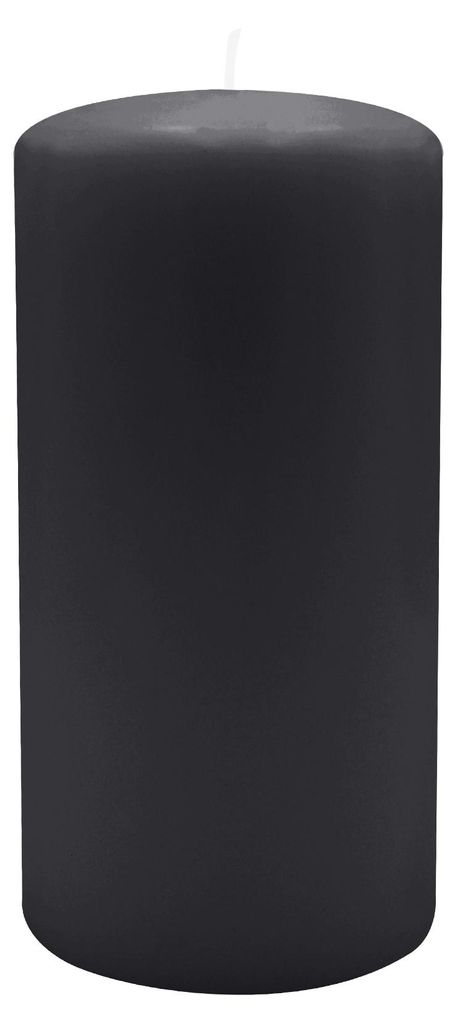 Stumpenkerzen 150 x  Ø 80 mm, Schwarz, 4 Stück Produktbild 