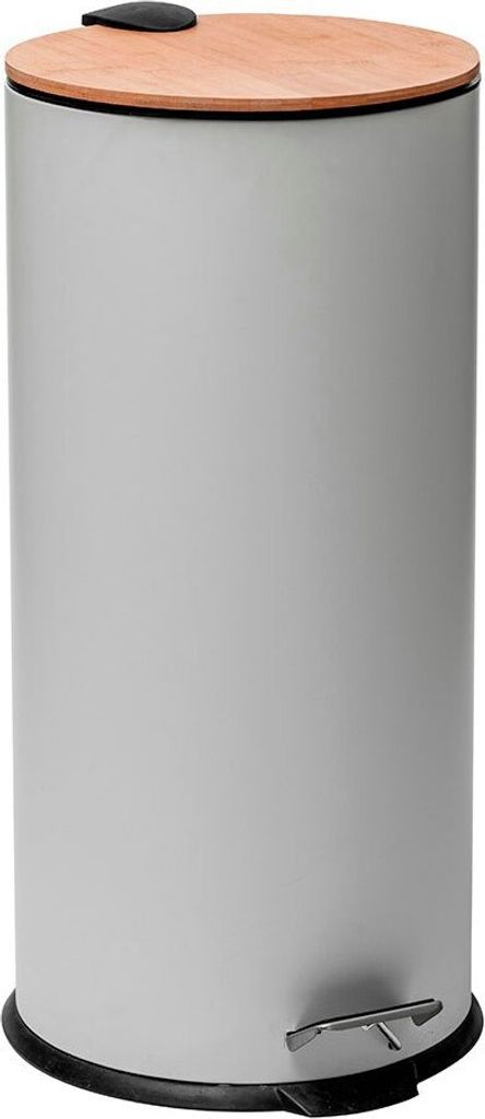 Mülleimer NATUREO, 30 L, Metall, weiß Produktbild 