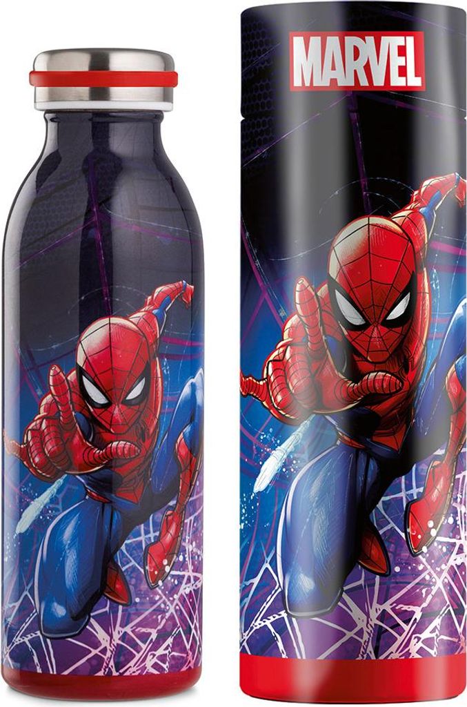 MARVEL - SPIDER-MAN - Isolierflasche Edelstahl - Höhe 21,5cm - bunt