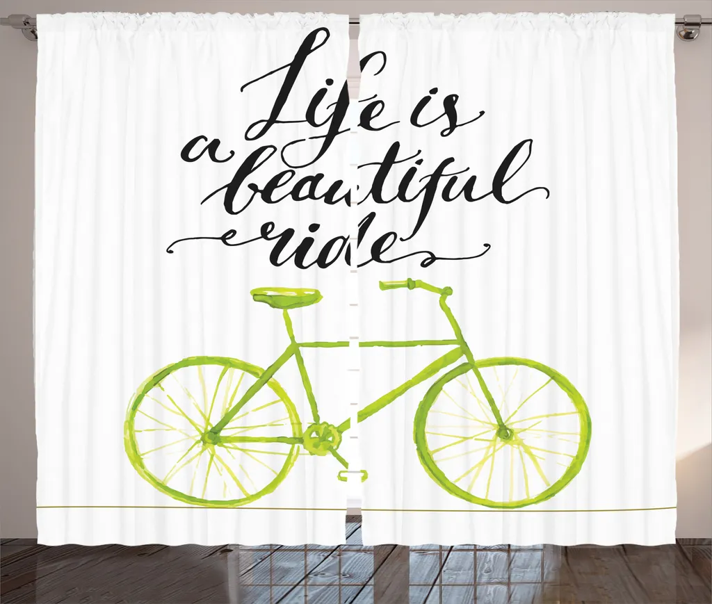 Rideau Grande Largeur Anti-Regard avec Citation Inspirante 280x225cm