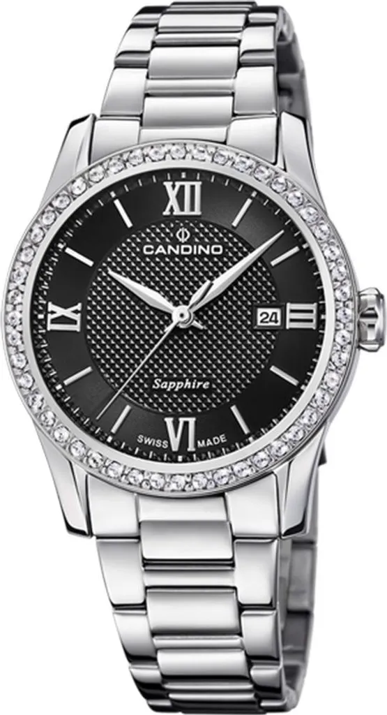 Montre Quartz Femme Candino C4740/4 en Acier et Cuir de Haute Qualité