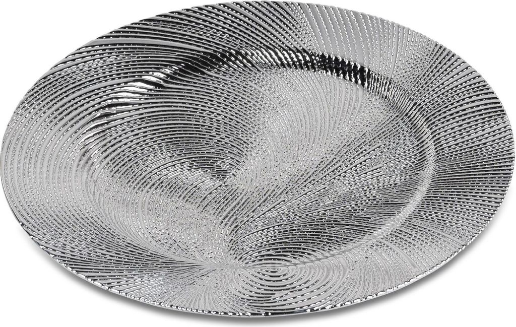 Deko Platzteller WAVE silber D.  33cm Formano W24 Produktbild 