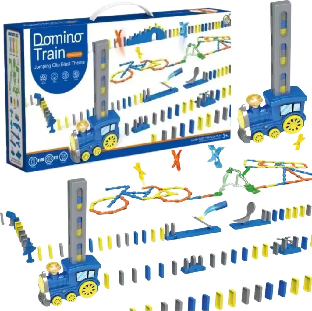 Trenino Domino STEM per Bambini: Locomotiva Automatica ad Alta Precisione
