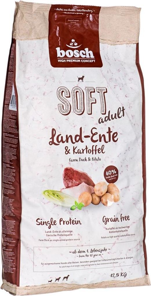 BOSCH Soft Adult Duck and Potatoes - Trockenfutter für Hunde - 12 5 kg