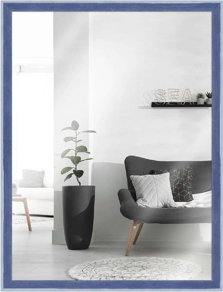 Specchio Blu MendeFrames H080 42x59,4 | Crea la tua Galleria a Parete