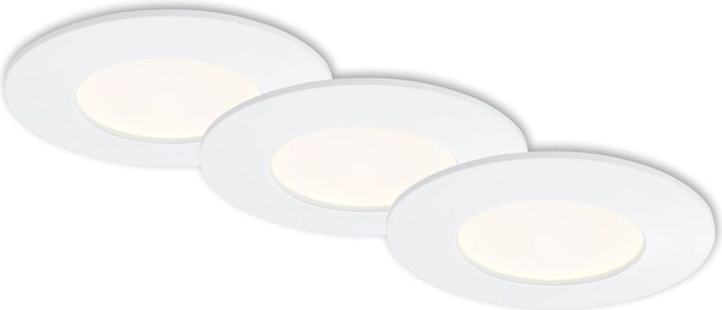 Lampada da incasso LED set da 3 4000K Ø8,5cm 8W IP44 Immagine del prodotto 