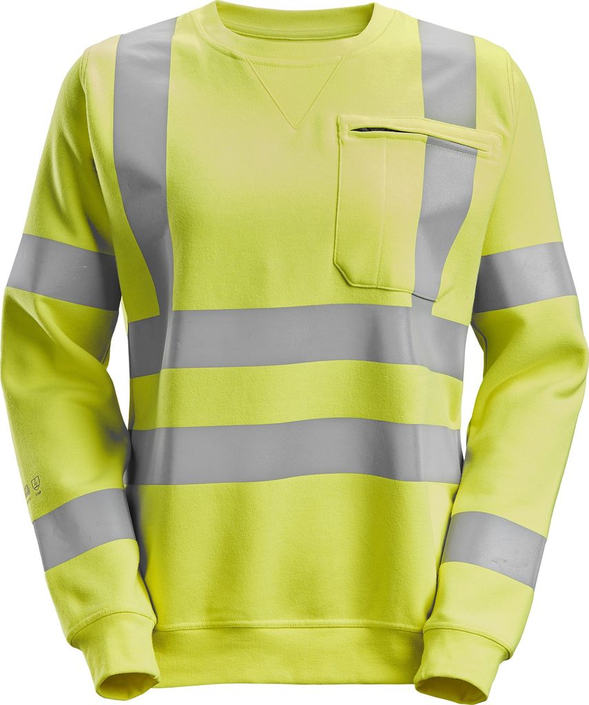 Snickers Workwear ProtecWork Hi-Vis Sweatshirt, Kl. 3 Hi-Vis Gelb-M