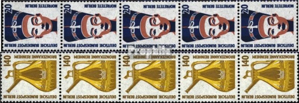 Briefmarken Berlin (West) 1989 Mi 831R-832R Fünferstreifen (kompl.Ausg.) postfrisch Sehenswürdigkeiten