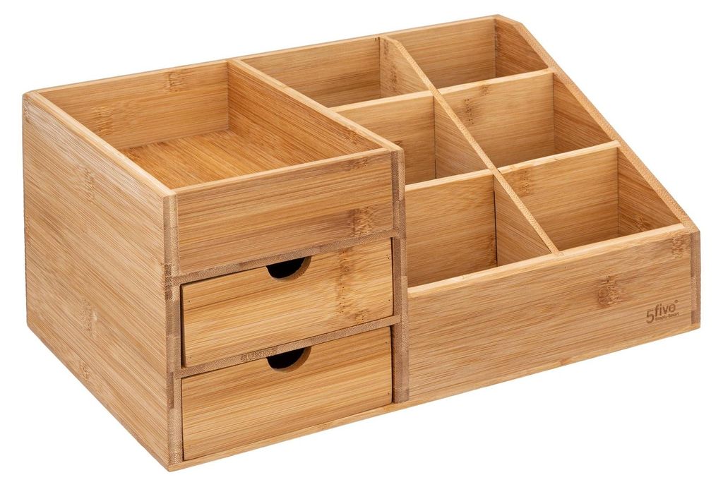 Kosmetik-Organizer aus Bambus, 3 Schubladen Produktbild 
