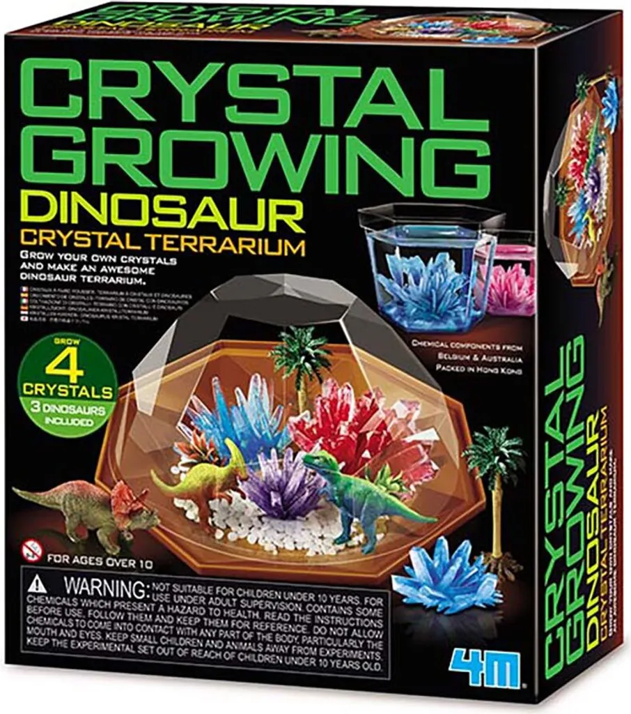 Terrarium de Dinosaures avec Cristaux à Faire Grandir - Déco Créative