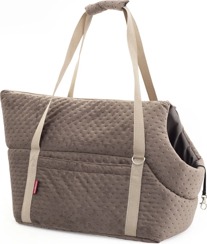 Borsa Porta Cani Velluto Marrone L - Il Nuovo Standard del Viaggio