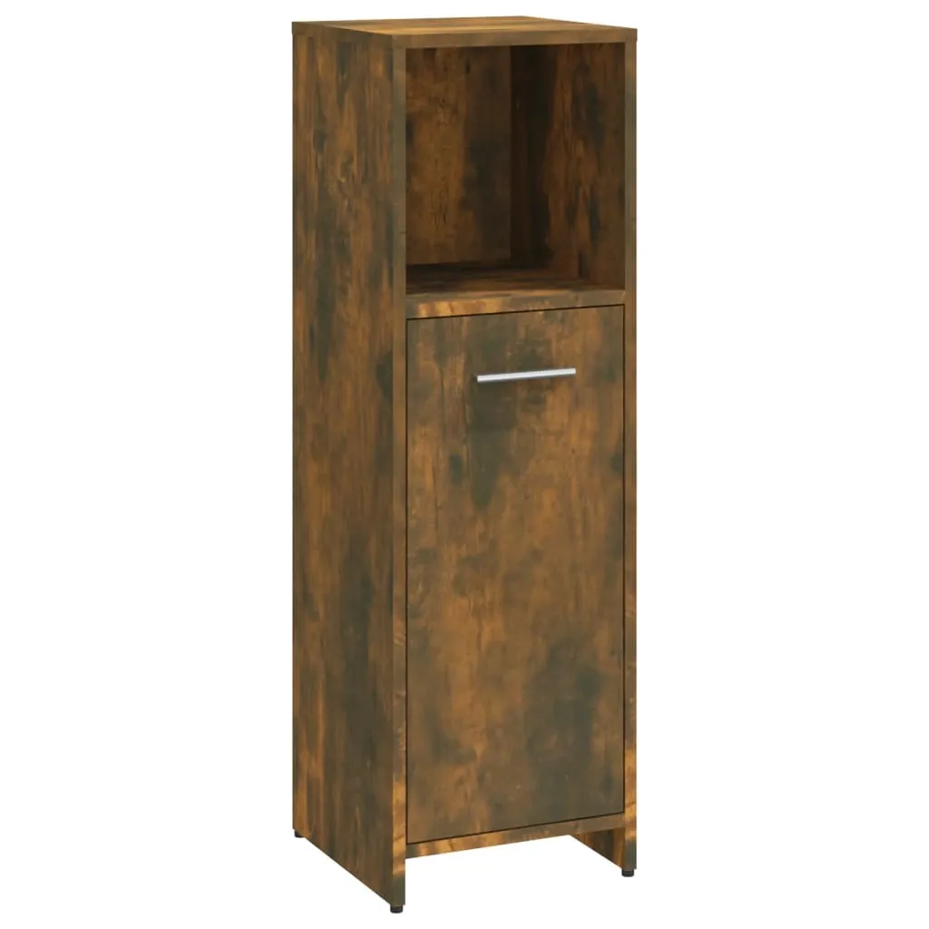 Mobile Colonna Bagno 30x30x95 Rovere Affumicato - Montaggio Facile