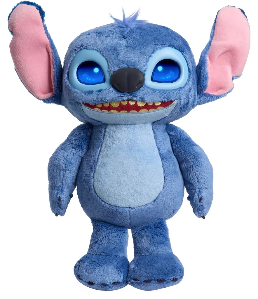 Disney Stitch Peluche Interactive 30cm Just Play pour Enfants Bleue