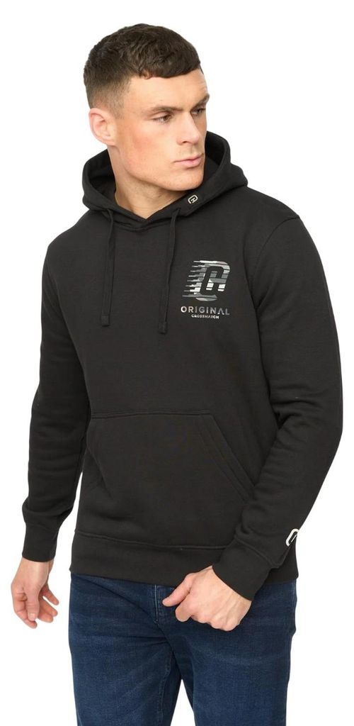 Crosshatch - "Winchamp" Kapuzenpullover für Herren BG2473 (M) (Schwarz)