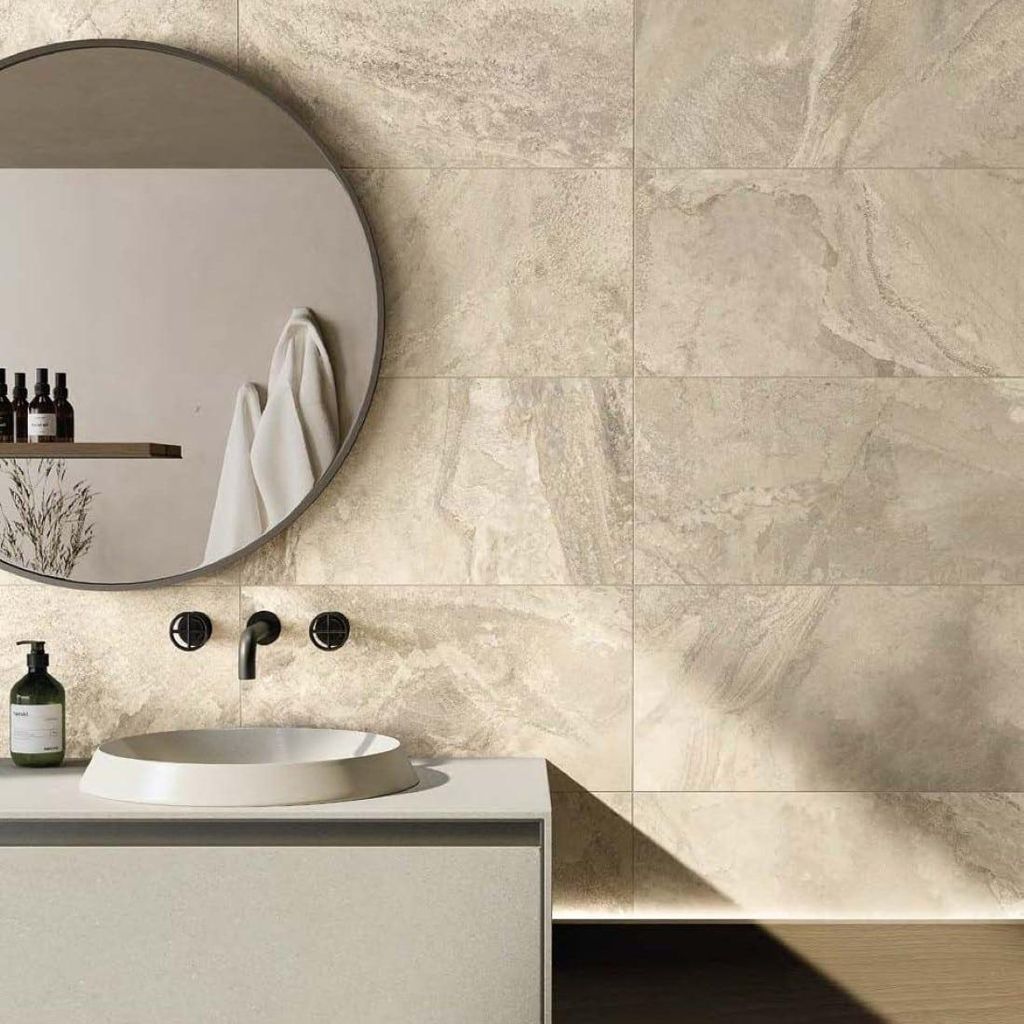 Fliesen Steinoptik Beige 60x120 cm CASA39 La Fabbrica Ava Deep Stone