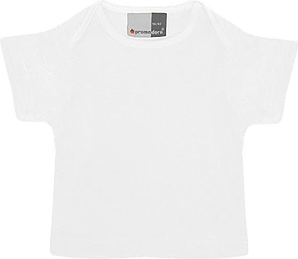 Baby-T-Shirt Baumwolle Kinder, Weiß, 68/74 Produktbild 