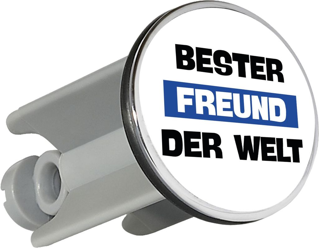 Huuraa Waschbeckenstöpsel Bester Freund der Welt 4cm höhenverstellbar Abflussstopfen Geschenkidee