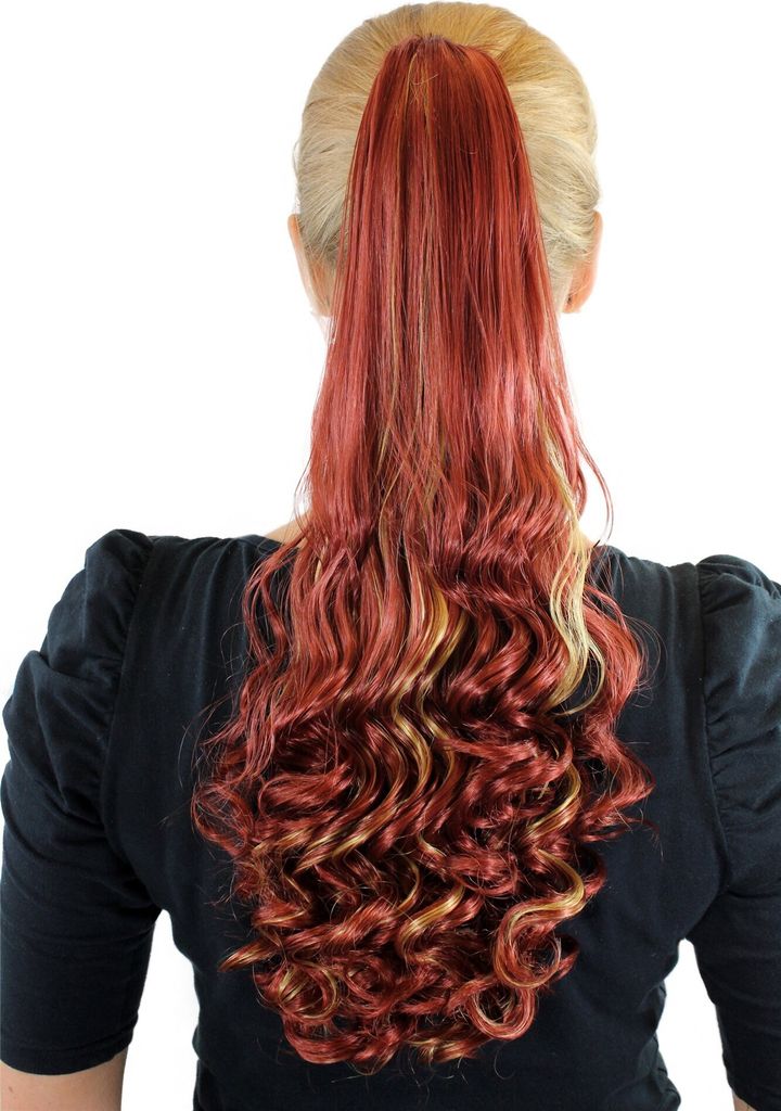 WIG ME UP Haarteil, Rot-Blond-Mix, Locken, SC-29-350H25 Produktbild 