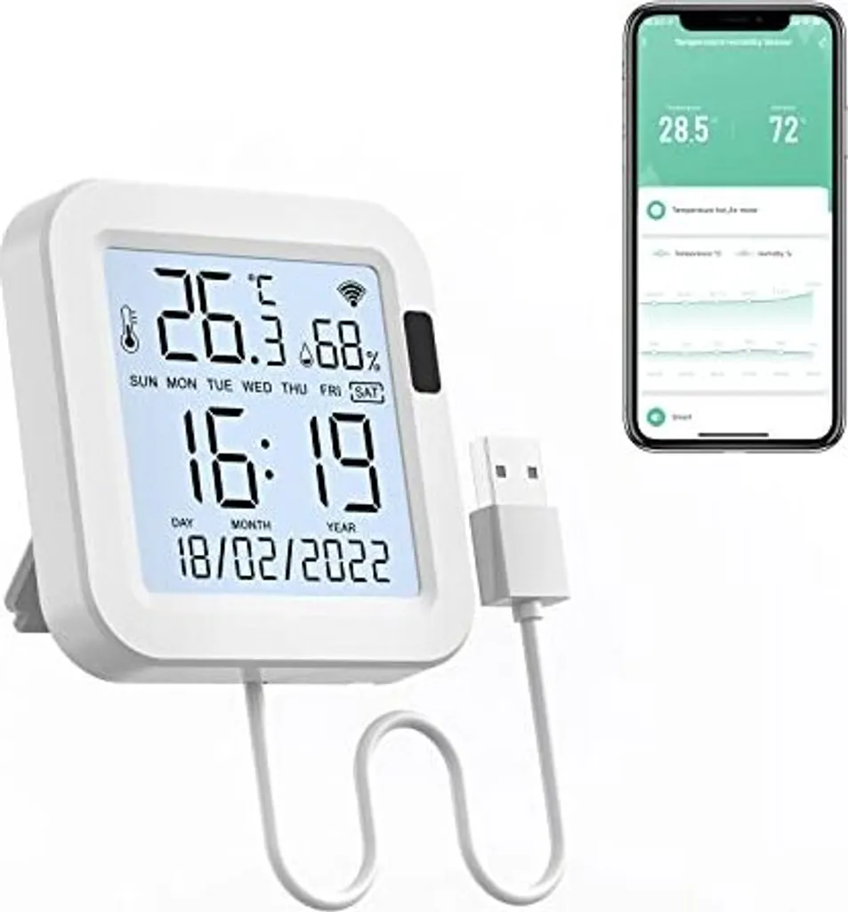 Emylo Igrometro WiFi Design: Tecnologia Invisibile per la Casa