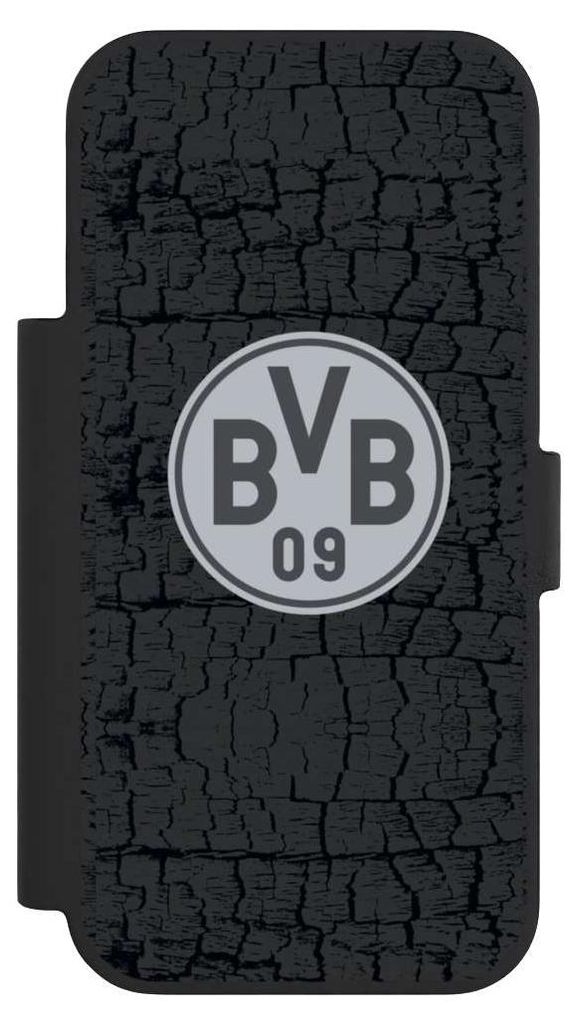 NIVOCASE Klapphülle für Apple iPhone 17 Pro Handyhülle aus Kunst Leder NIVOflip schwarz BVB Borussia Dortmund Trikot