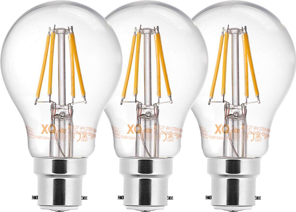 3 ampoules LED à filament XQ-lite, forme ampoule A60 6 W = Image du produit 