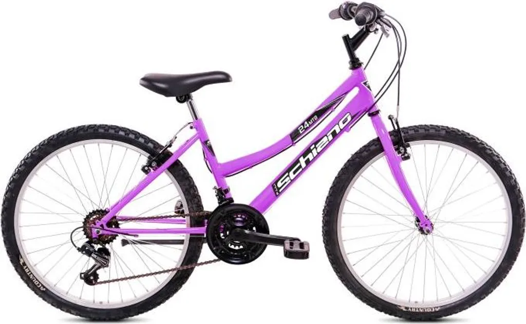 VTT Femme pour randonnée et ville 24 pouces 18 vitesses Lilas