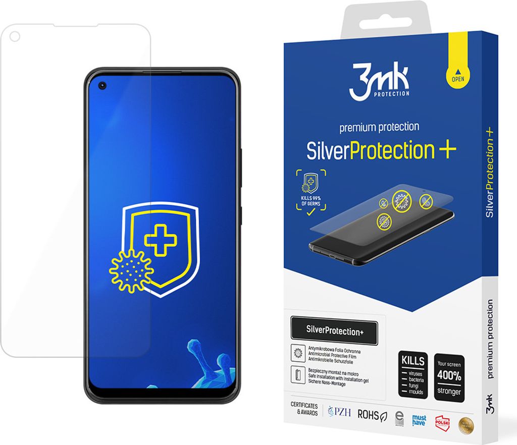 3mk Display Antimikrobielle Schutzfolie SilverProtection+ für ZTE Blade X1 5G 0,21mm Self-Heal