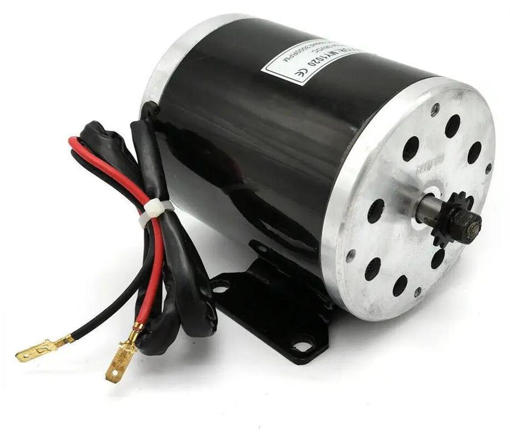 Elektromotor Kit 800W 36V - MY1020 Bürstenmotor - 2750 U/min - mit Controller und Gasgriff - für E-Bike, Go-Kart, Scooter - schwarz