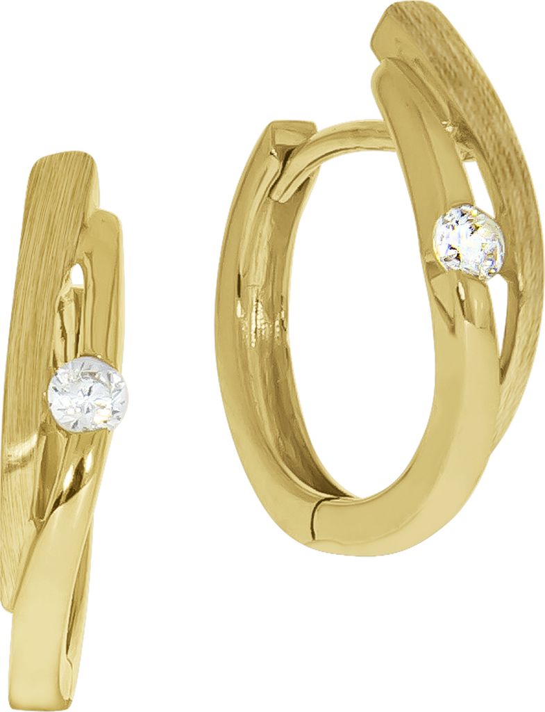 Celesta Gold Ohrring 375/- Gold 1,7cm gelb Zirkonia weiß 371310470-2