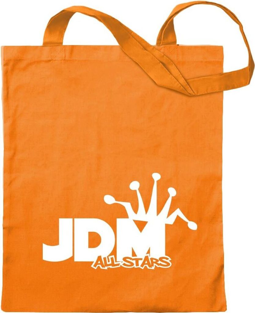 Kiwistar - Baumwolltasche - mandarin - JDM All Stars - Tragetasche Stoffbeutel Umhängetasche Langer Henkel