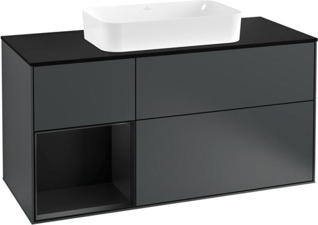 V&B Waschtischunterschrank Finion 120cm, Pl b m, Rg l b m La, md bl. m Lac