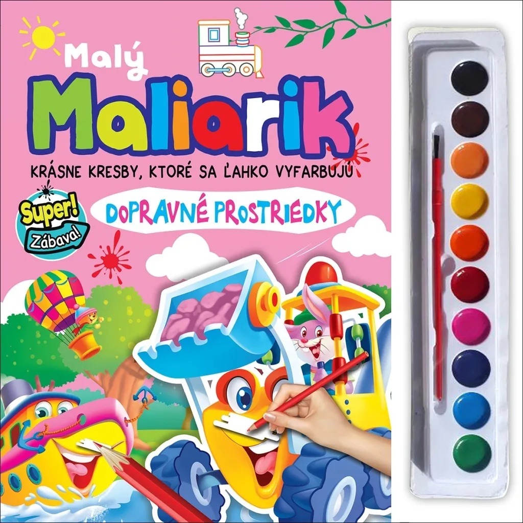 Coloriage Anti-Ennui Petit Peintre Transport SK 29x30cm pour Enfant Sage