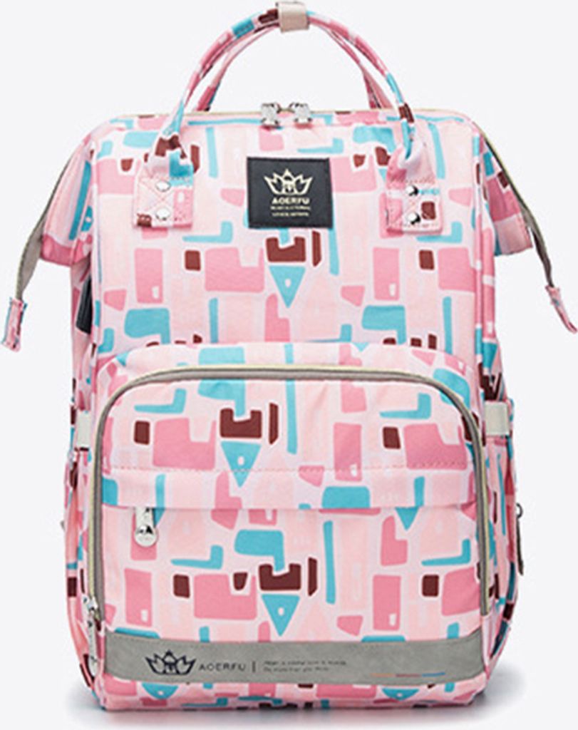 360Home Große Tasche multifunktional Camouflage Babytasche Rosa