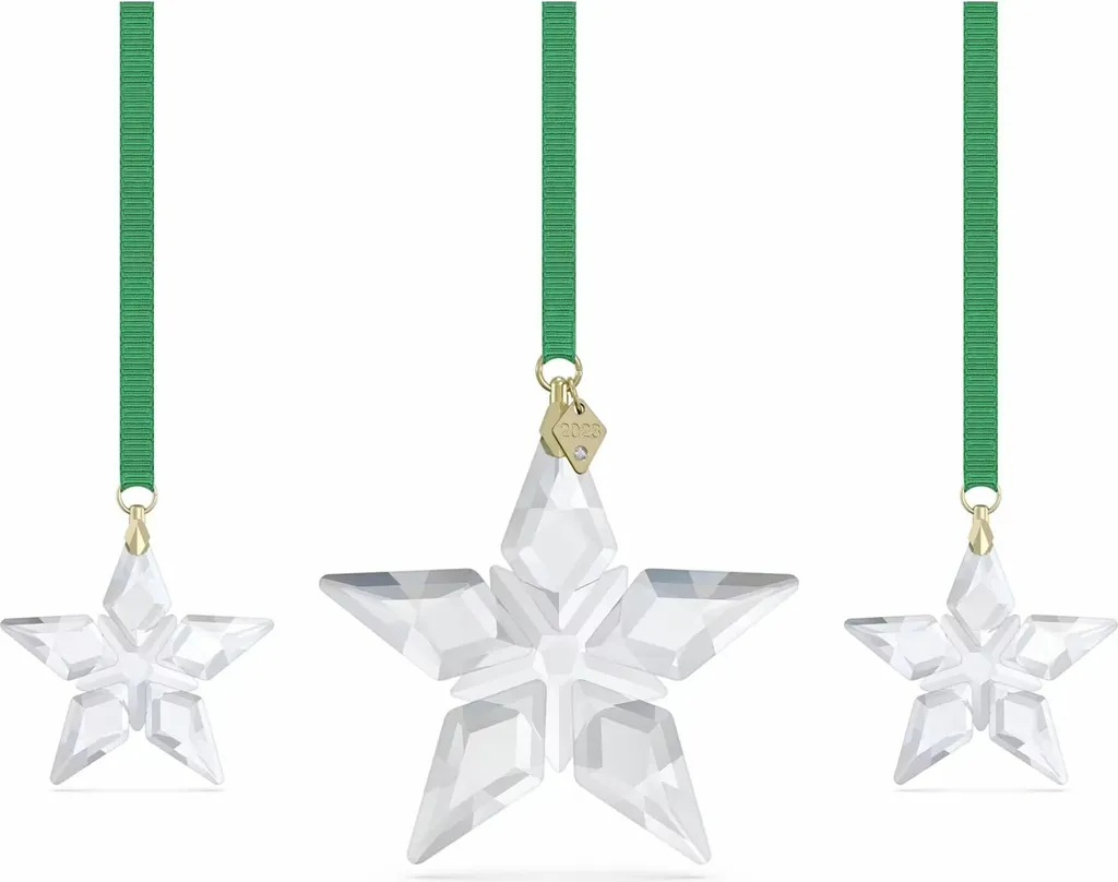 Décorations de Noël Swarovski Set 3 Étoiles Édition Annuelle 2023 Cristal