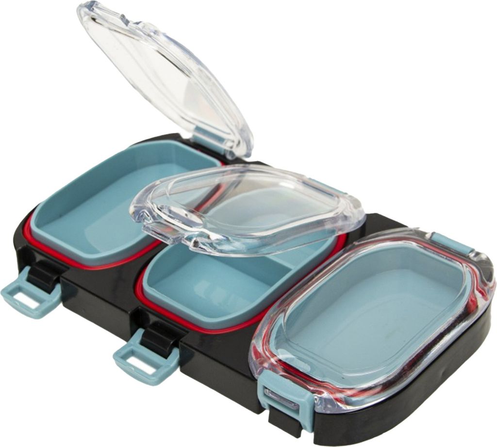 Magnetischer Angelgerät-Organizer mit 3 Fächern, kleiner Angelköder- und Köder-Aufbewahrungsbehälter, Angelgerät-Tablett-Box