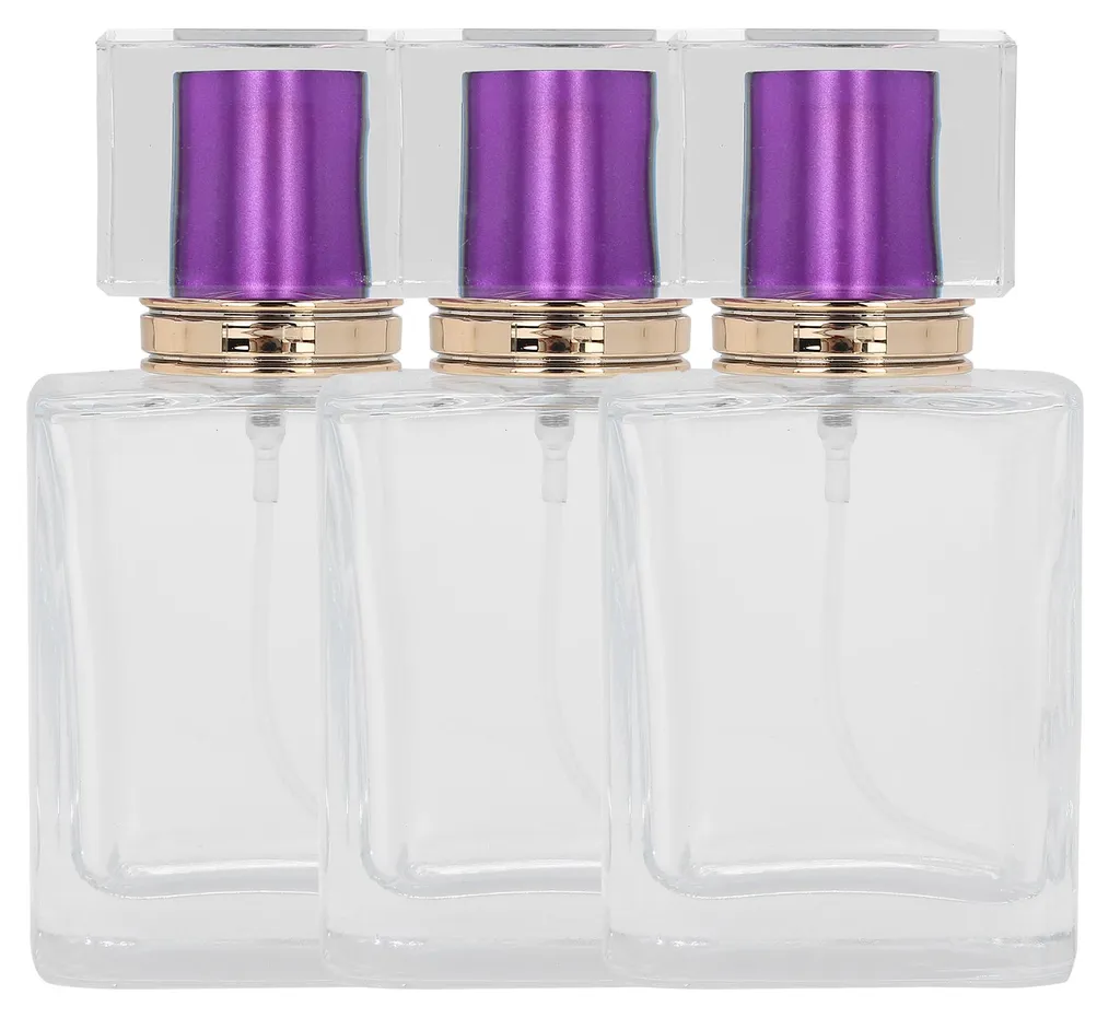 Vaporisateur de parfum rechargeable 50ml en verre coloris améthyste