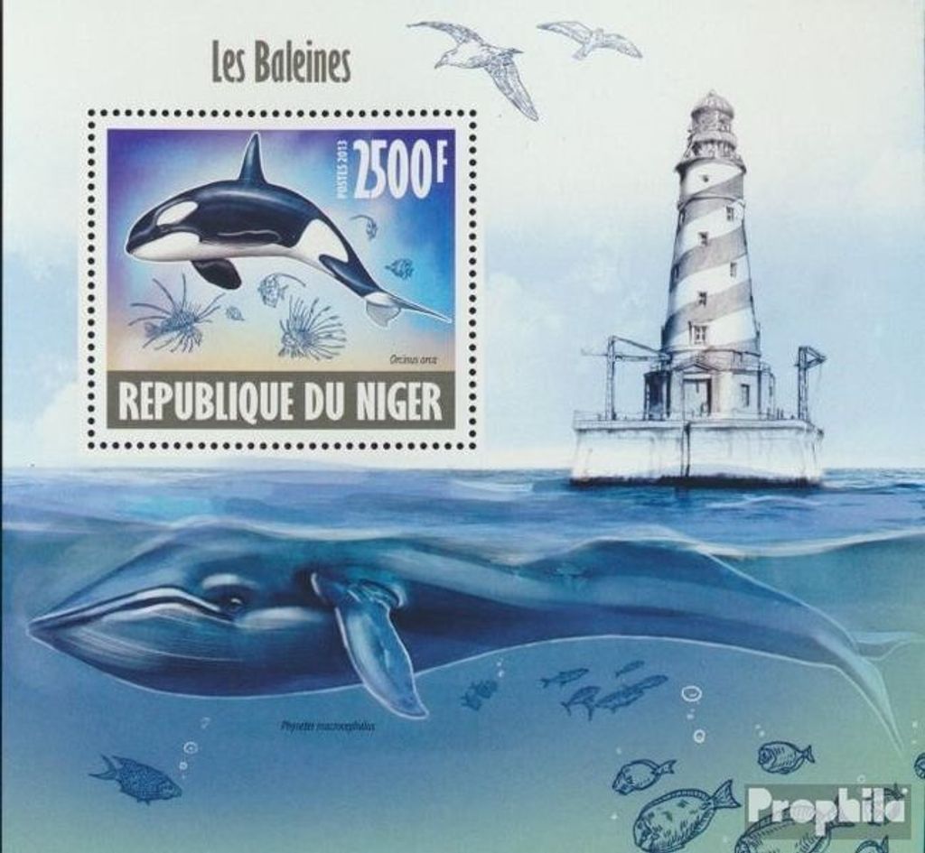 Briefmarken Niger 2013 Mi Block 229 (kompl. Ausg.) postfrisch Wale