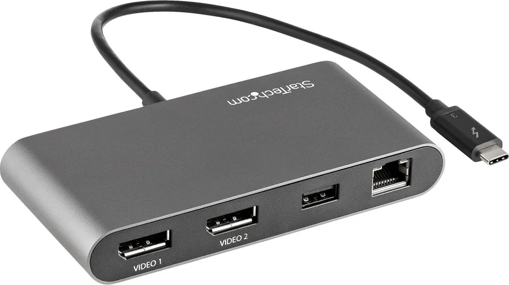 Mini Dock TB3 StarTech - Vidéo Double 4K 60Hz et Ethernet Gigabit Rapide