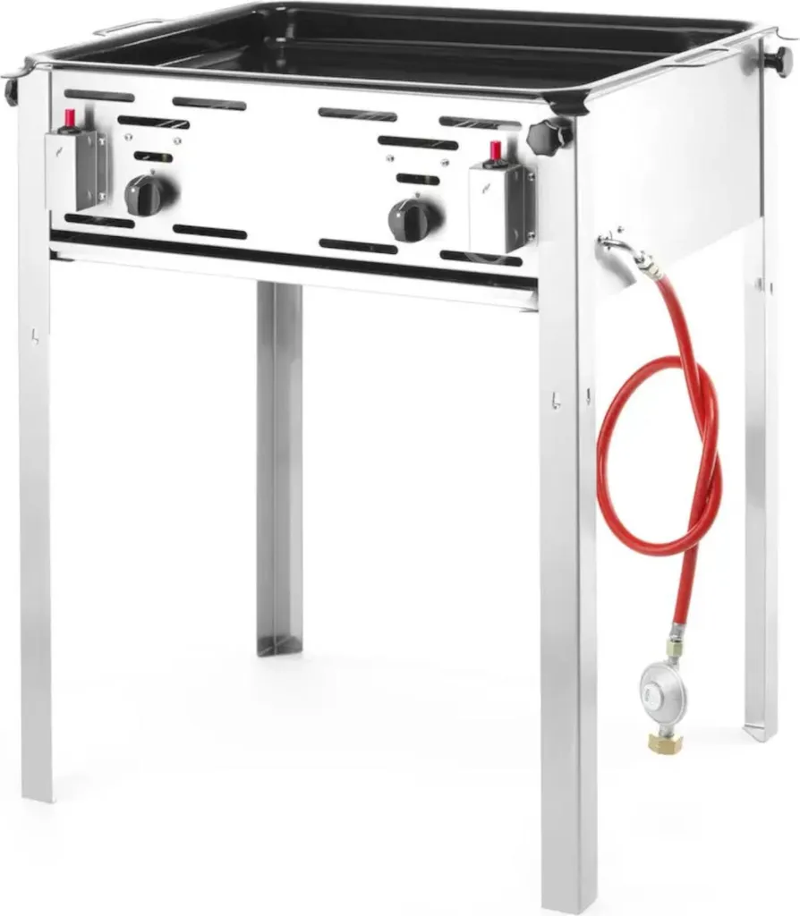 Barbecue à gaz sur pieds avec grande grille Grill-Master Maxi Hendi