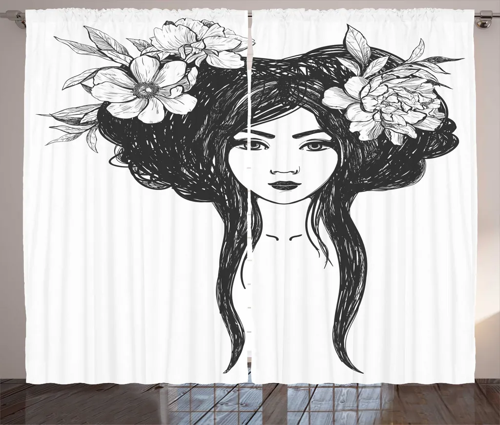 Rideau pour Grande Fenêtre 280x225 cm Déco Artistique Salon et Loft